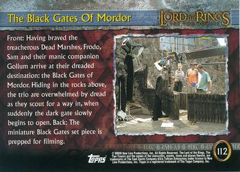 2003 Topps Lord of the Rings: The Two Towers Update #112 The Black Gates of Mordor Back