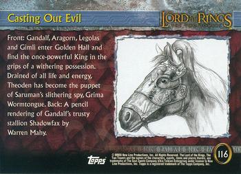 2003 Topps Lord of the Rings: The Two Towers Update #116 Casting Out Evil Back