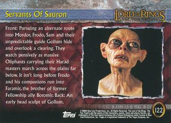 2003 Topps Lord of the Rings: The Two Towers Update #122 Servants of Sauron Back