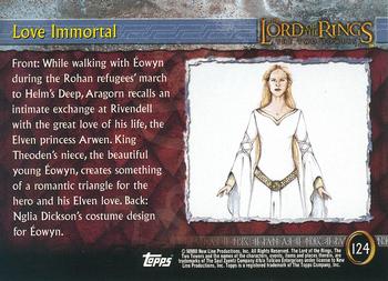 2003 Topps Lord of the Rings: The Two Towers Update #124 Love Immortal Back