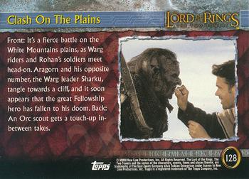 2003 Topps Lord of the Rings: The Two Towers Update #128 Clash On The Plains Back