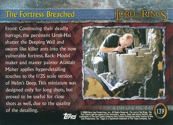 2003 Topps Lord of the Rings: The Two Towers Update #139 The Fortress Breached Back