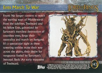 2003 Topps Lord of the Rings: The Two Towers Update #143 Ents March To War Back