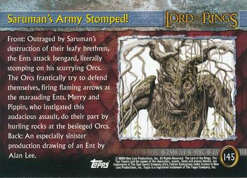 2003 Topps Lord of the Rings: The Two Towers Update #145 Saruman's Army Stomped! Back