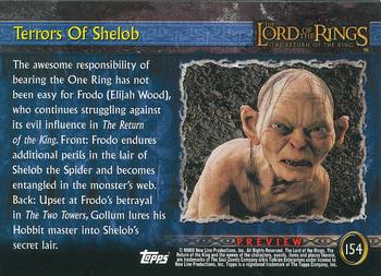 2003 Topps Lord of the Rings: The Two Towers Update #154 Terrors of Shelob Back