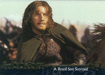2003 Topps Lord of the Rings: The Two Towers Update #161 A Royal Son Scorned Front