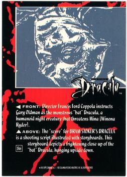 1992 Topps Bram Stoker's Dracula #86 Director Francis Ford Coppola instructs Back