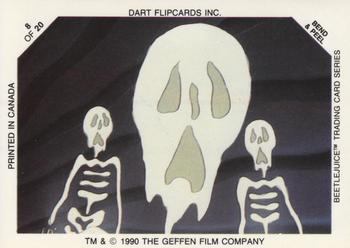 1990 Dart Beetlejuice - Glow-in-the-Dark Stickers #8 No title sticker number 8 Front