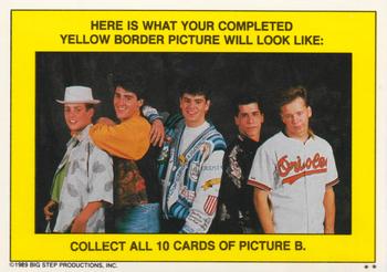 1989 Topps New Kids on the Block - Stickers #10 Hangin' Tough Completed Puzzle Back