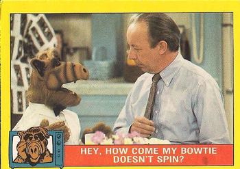 1987 O-Pee-Chee Alf #6 Hey, How Come My Bowtie Doesn't Spin? Front