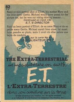 1982 O-Pee-Chee E.T. The Extraterrestrial #82 Elliott's Family Back