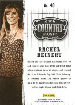 2014 Panini Country Music #40 Rachel Reinert Back