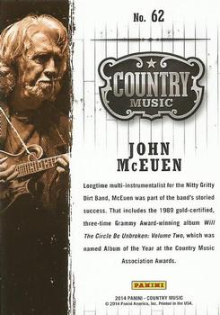 2014 Panini Country Music #62 John McEuen Back