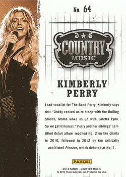 2014 Panini Country Music #64 Kimberly Perry Back