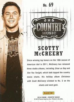 2014 Panini Country Music #69 Scotty McCreery Back