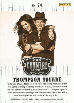 2014 Panini Country Music #74 Thompson Square Back
