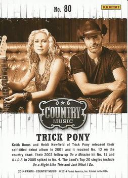 2014 Panini Country Music #80 Trick Pony Back