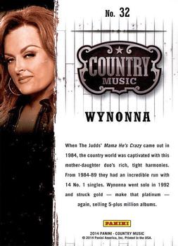 2014 Panini Country Music #32 Wynonna Back