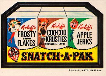 1973 Topps Wacky Packages 3rd Series #NNO Snatch-A-Pak Front
