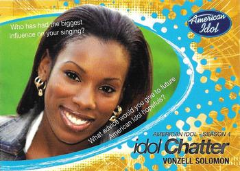2005 Fleer American Idol Season 4 - Idol Chatter #10 IC Vonzell Solomon Front
