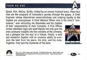 1991 Impel Star Trek 25th Anniversary - Bonus #B1 Four as One Back
