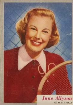1953 Topps Who-Z-At Star? (R710-4) #43 June Allyson Front