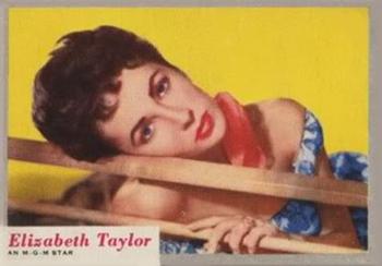 1953 Topps Who-Z-At Star? (R710-4) #52 Elizabeth Taylor Front