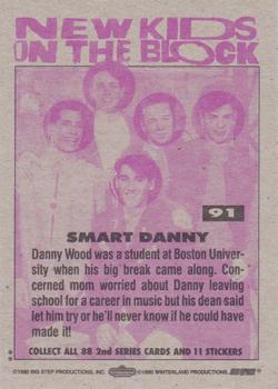 1990 Topps New Kids on the Block Series 2 #91 Smart Danny Back