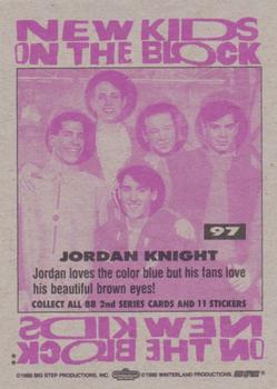 1990 Topps New Kids on the Block Series 2 #97 Jordan Knight Back