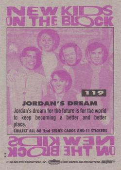 1990 Topps New Kids on the Block Series 2 #119 Jordan's Dream Back