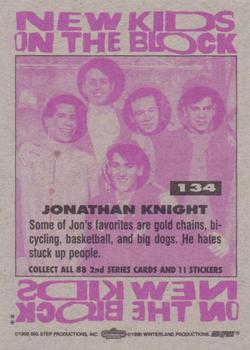 1990 Topps New Kids on the Block Series 2 #134 Jonathan Knight Back