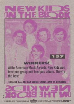 1990 Topps New Kids on the Block Series 2 #157 Winners! Back