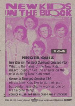 1990 Topps New Kids on the Block Series 2 #164 NKOTB Quiz #35 Back