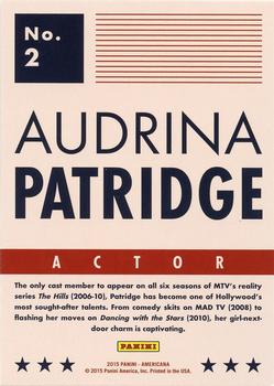 2015 Panini Americana #2 Audrina Patridge Back