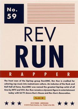 2015 Panini Americana #59 Rev Run Back