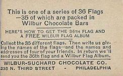 1938 Wilbur-Suchard Flags (R51-2) #NNO Colombia Back