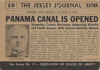 1954 Topps Scoop (R714-19) #10 Panama Canal Opened Back