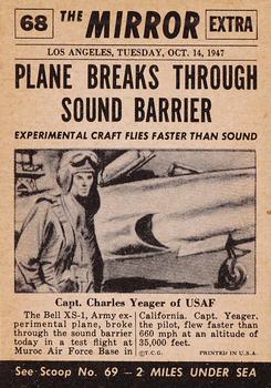 1954 Topps Scoop (R714-19) #68 Jet Passes Sound Barrier Back