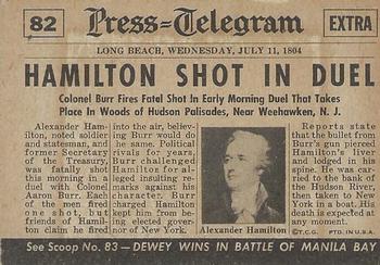 1954 Topps Scoop (R714-19) #82 Hamilton Shot In Duel Back