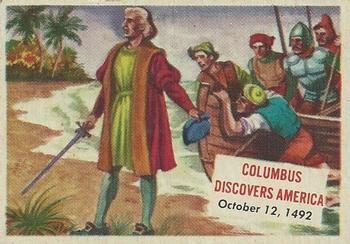 1954 Topps Scoop (R714-19) #90 Columbus Discovers America Front