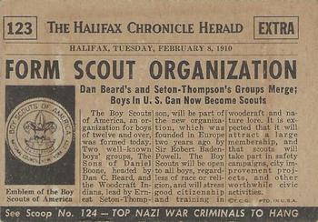 1954 Topps Scoop (R714-19) #123 Boy Scouts Organized Back