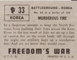 1950 Topps Freedom's War (R709-2) #33 Murderous Fire Back