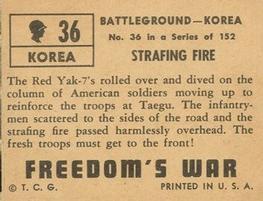 1950 Topps Freedom's War (R709-2) #36 Strafing Fire Back