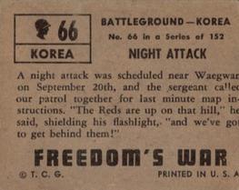 1950 Topps Freedom's War (R709-2) #66 Night Attack Back