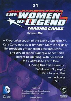 2013 Cryptozoic DC Comics: The Women of Legend #31 Power Girl Back