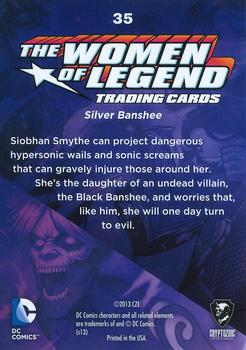 2013 Cryptozoic DC Comics: The Women of Legend #35 Silver Banshee Back