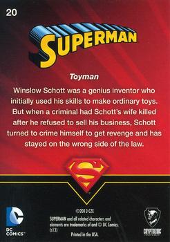 2013 Cryptozoic DC Comics Superman The Legend #20 Toyman Back