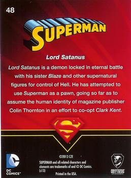 2013 Cryptozoic DC Comics Superman The Legend #48 Lord Satanus Back