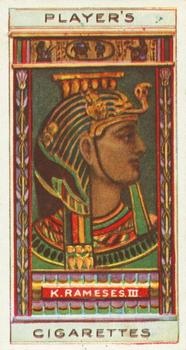 1912 Player's Egyptian Kings & Queens and Classical Deities #5 Ramses III Front