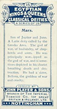 1912 Player's Egyptian Kings & Queens and Classical Deities #15 Mars Back